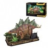 Party town- National Geographic Stegosaurus, 3D Enfants 8 Ans, Puzzle, Jouets, Jeux de Dinosaures, 8436598031461