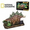 Party town- National Geographic Stegosaurus, 3D Enfants 8 Ans, Puzzle, Jouets, Jeux de Dinosaures, 8436598031461