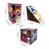 ZHUGULIALI 3 pièces Cube Magique de Couleur 2 en 1 Cube Magique du Ciel étoilé Cube Infini Magic pour Enfants et Adultes Tran