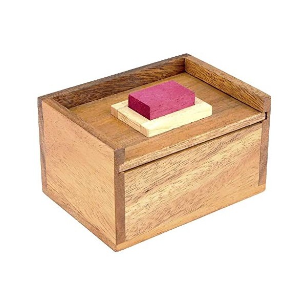 Logica Jeux Art. Rouge Caché - 2 Casse-Têtes en 1 - Casse-Têtes en Bois 3D - Difficulté 2/6 Moyen + 5/6 Incroyable - Collecti