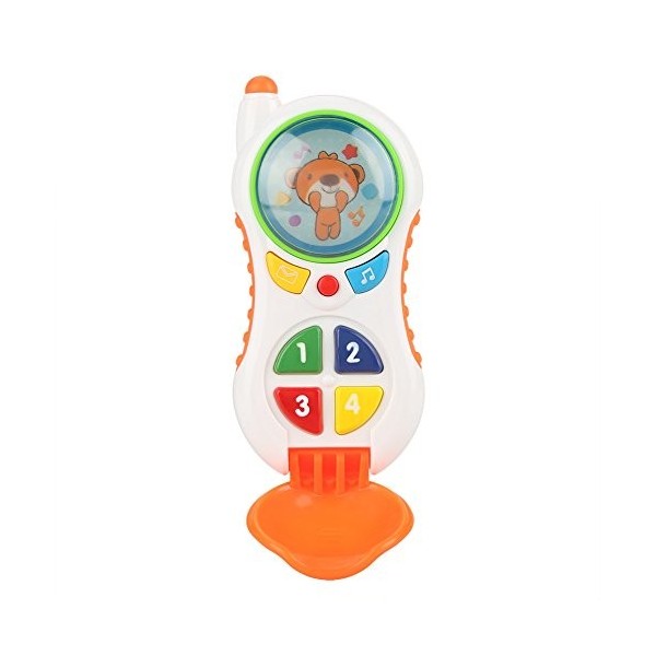Téléphone jouet, jouet de téléphone portable pour bébé avec appel  téléphonique sonore et lumineux pour enfant à partir de 12