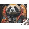 Panda Classique 3D Puzzle,300 Pièces Puzzles pour Adultes Punk Panda Oriental Elements Puzzles pour Adultes Jeu Éducatif Défi