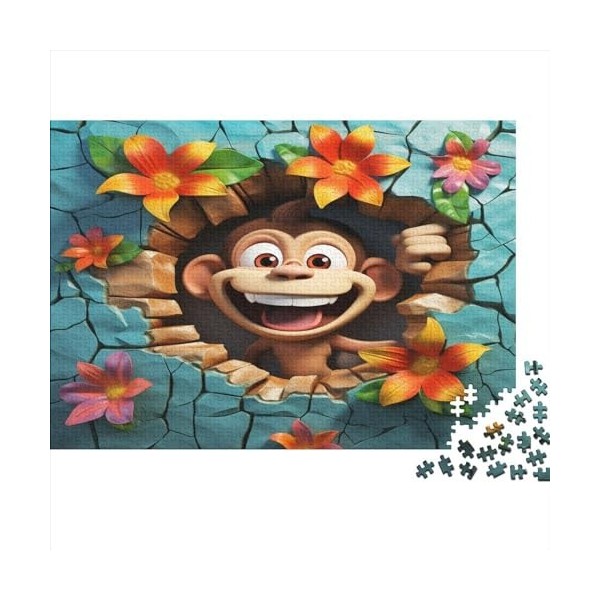 Effets Visuels 3D Puzzle Adulte 1000 Pièces Chiots Puzzle Classique Puzzle Adulte Kit De Bricolage Jouet en Bois Cadeau Uniqu