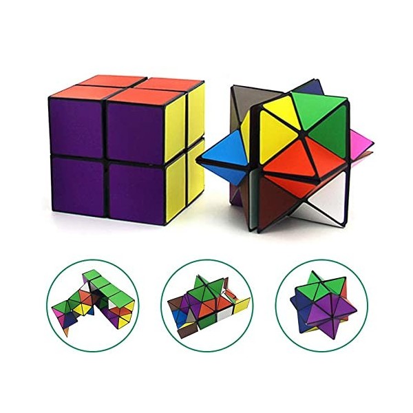 Euclidean Cube Ensemble de Cubes Magiques en Forme détoile pour Enfants et Adultes