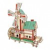 Puzzles en Bois pour Enfants 3D pour Filles de 14 Ans et Plus et Adultes, Maison de Moulin à Vent 84 pièces avec Mini Maison,