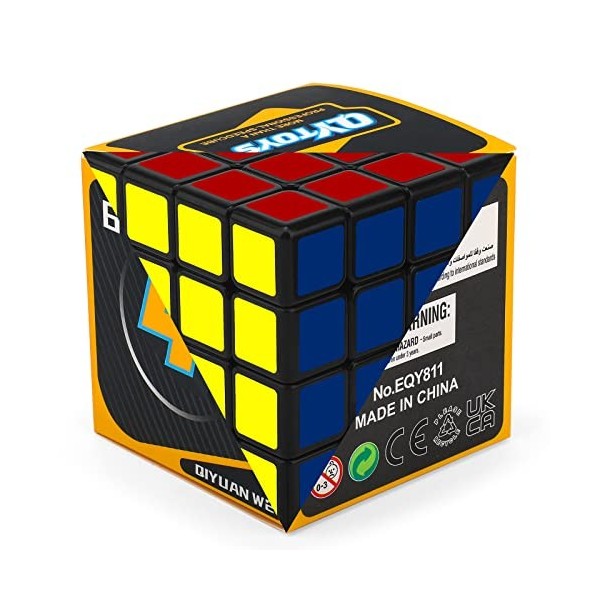 Speed Cube 4x4 4x4x4 Magic Puzzle Cube de Vitesse Magique Cadeau de Vacances pour Enfants Adultes Autocollants PVC 