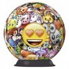 Ravensburger - Puzzle 3D Ball - emoji - A partir de 6 ans - 72 pièces numérotées à assembler sans colle - Support inclus - Di