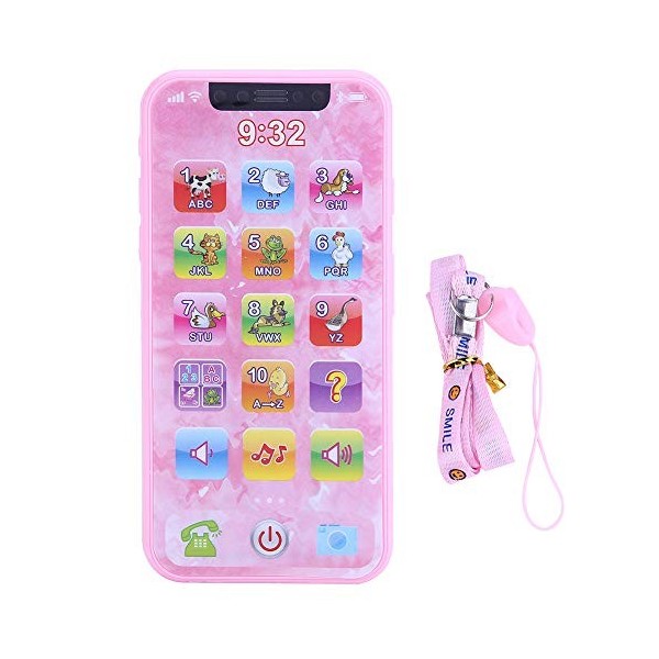 Jacksking Mobile Phone Toy, bébé Enfants Musique Jouet simulé téléphone Portable Apprentissage éducatif Machine Cadeaux Enfan