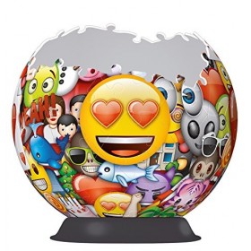 Ravensburger - Puzzle 3D Ball - emoji - A partir de 6 ans - 72 pièces numérotées à assembler sans colle - Support inclus - Di