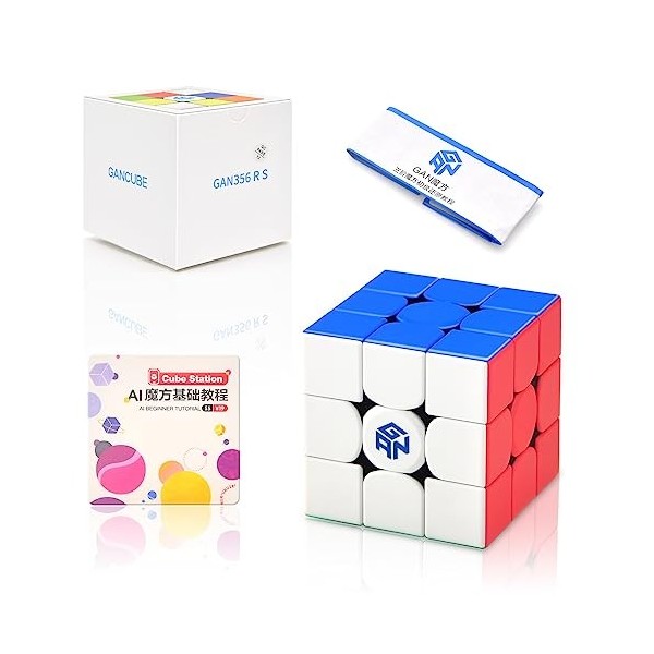 GAN 356 R S, 3 x 3 x 3 Speed Cube GES V3, facile à tourner, jeu de puzzle 3D, jouet cadeau pour enfants et adultes