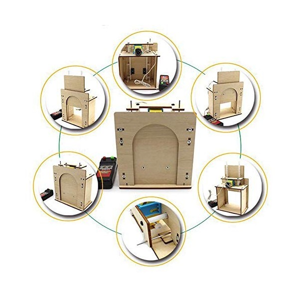 Puzzle 3D Porte Dascenseur en Bois Modèle de Garage Porte Electrique DIY Kit Dassemblage Jeu de Construction Jouet Créatif 