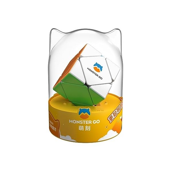 Monster Go Skewb, Stickerless Magic Speed Cube Skewb Puzzle Cube Magic Cube Premium Package 