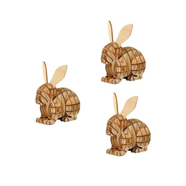 ifundom 2 Pièces Puzzle De Chat 3D Puzzles 3D pour Enfants Puzzle De Lapin De Pâques Puzzle 3D Jouet Lapin Puzzle 3D Puzzle F