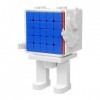 Funnygoo Cube Magique Robot mf8968 Cube Magique Salle de Classe mfjs mylon 5 5x5 Magic Square Stickerless Puzzle avec Robot c