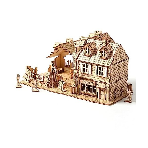 Bemvp Puzzles 3D en Bois War Zone 1942 Lane Kits de modèles Casse-tête et Puzzle pour Cadeaux danniversaire de Noël pour Adu