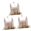 Toyvian 3 Ensembles Casse-tête Tour De Londres Diorama Jouet Enfant Puzzles pour Adultes Scie Sauteuse Jouets pour Enfants Pu