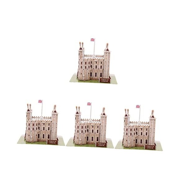 Toyvian 3 Ensembles Casse-tête Tour De Londres Diorama Jouet Enfant Puzzles pour Adultes Scie Sauteuse Jouets pour Enfants Pu