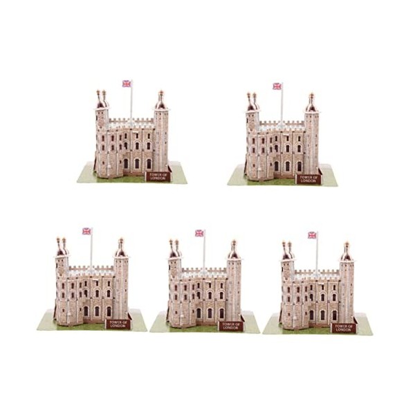 Toyvian 3 Ensembles Casse-tête Tour De Londres Diorama Jouet Enfant Puzzles pour Adultes Scie Sauteuse Jouets pour Enfants Pu