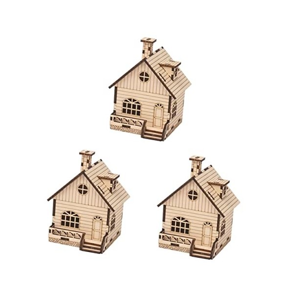 Toyvian 2 Pièces Jouet Point De Puzzle Décoration De La Maison Bambou Cadeau 3D La Modélisation