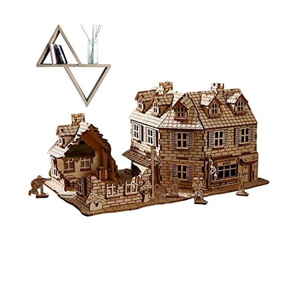 delr Puzzles 3D, Puzzles 3D en Bois, Puzzles Amusants Jouets artisanaux Kits Construction modèles Jouets en Blocs pour Adulte