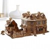 Puzzles 3D, Puzzle Maison en Bois Bricolage, Construction modèles Casse-tête éducatifs, Cadeaux Collection dhalloween pour H