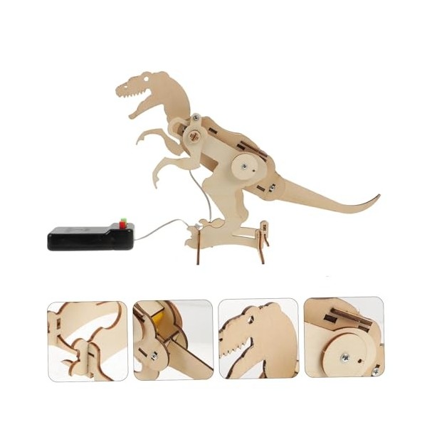 DIKACA 1 Jeu Bricolage Tyrannosaure Rex Modèle De Dinosaure en Bois Puzzles en Bois Kits De Construction De Modèles De Bricol