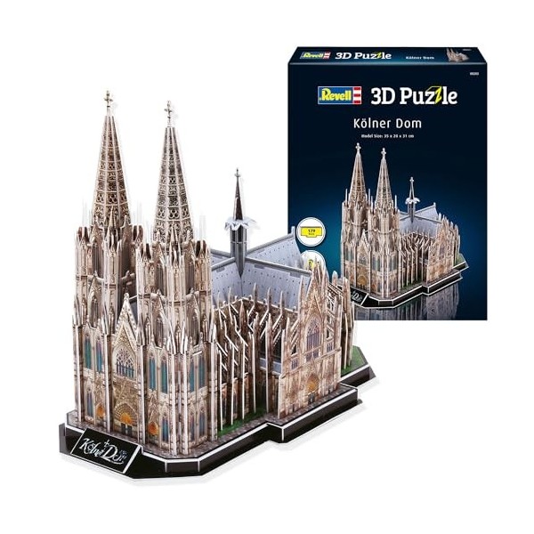 Revell 3D Puzzles- Revell Cathédrale de Cologne-00203 Puzzle 3D, 00203, Originale