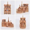 T-Club Casse-tête 3D en Bois Kits modèles Adultes Jouet dAssemblage Bricolage Maquette dArchitecture en Bois DIY Notre Dame