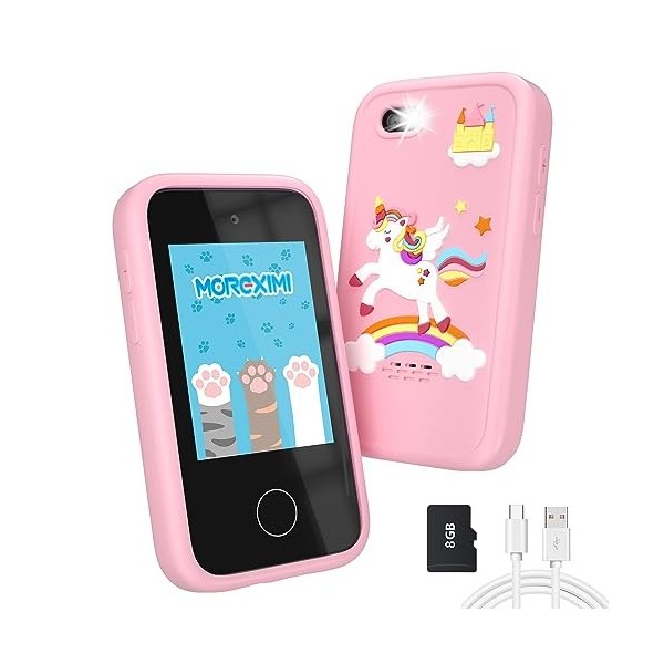 MOREXIMI Kids Camera Phone Shape Pink