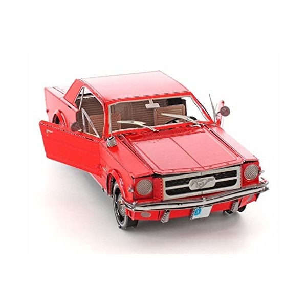 Fascinations MMS056C Metal Earth 502109 - Ford Mustang 1965 Red Kit de construction 3D découpé au laser - Kit de modélisme 