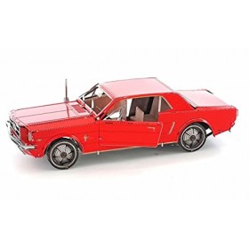 Fascinations MMS056C Metal Earth 502109 - Ford Mustang 1965 Red Kit de construction 3D découpé au laser - Kit de modélisme 