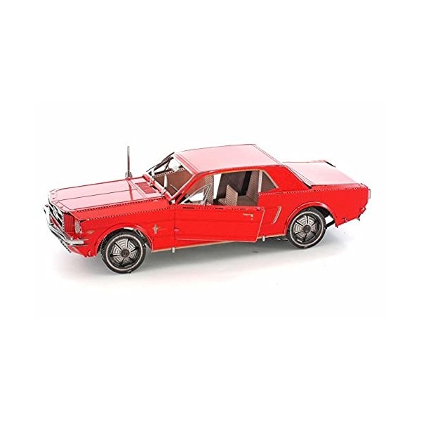 Fascinations MMS056C Metal Earth 502109 - Ford Mustang 1965 Red Kit de construction 3D découpé au laser - Kit de modélisme 