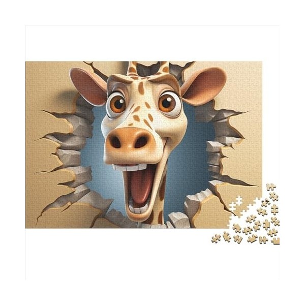 cerf Puzzles Adulte 300 Pieces Dessin animé Artisanat Cadeau Famille Puzzle Classique 3D Puzzle Jouet en Bois Cadeau Unique D