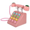 TOYANDONA Enfants Bois Téléphone Jouet Bébé Téléphone Jouet Cartoon Bébé Préparateur Téléphone Jouet Interactif Cadeau Jeu Ga