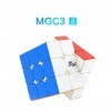 OJIN Yongjun YJ MGC II 3x3 V2 M Vitesse Cube YJ MGC 3 V2 3 Couches Puzzle Cube Magique 3x3x3 avec Un trépied Cube et Un Sac C