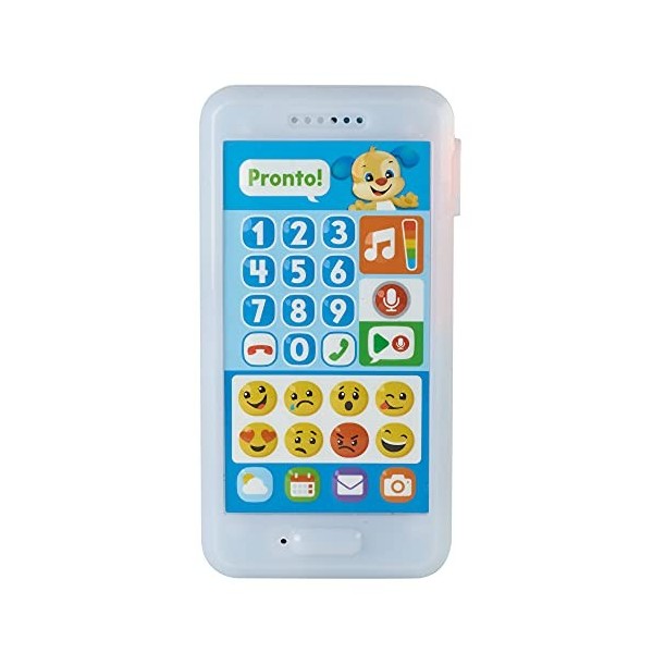 Fisher-Price- FPR15 - Smartphone Laisse Un Message, Jouet électronique Ridi Impara 18-36 Mois