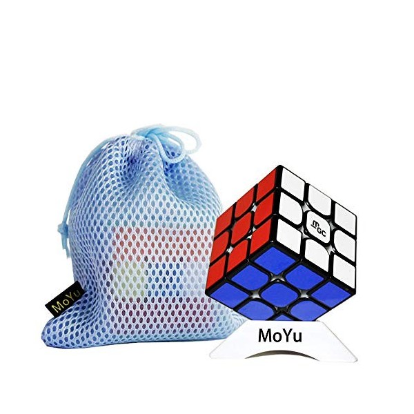 OJIN Yongjun YJ MGC II 3x3 V2 M Vitesse Cube YJ MGC 3 V2 3 Couches Puzzle Cube 3x3x3 avec Un trépied Cube et Un Sac Cube Noi