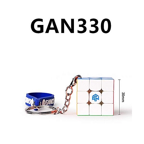 Gobus Ganspuzzle GAN330 Porte-clés Mini Cube 3x3x3 Cube GAN 330 Gans 3x3 30mm Cube Puzzle Magique Stickerless 