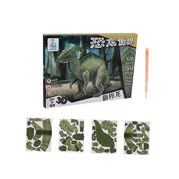 DIKACA 1 Ensemble 39 Puzzle Dinosaure Puzzle pour Enfants Jouet De Tri De Puzzle Puzzles De Bricolage Jouet Éducatif Précoce 