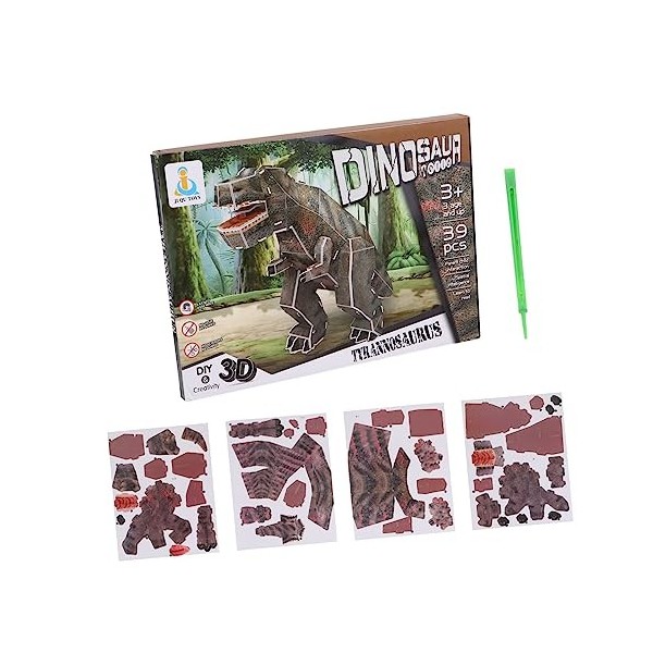 DIKACA 1 Ensemble 39 Puzzle Dinosaure Puzzle pour Enfants Jouet De Tri De Puzzle Puzzles De Bricolage Jouet Éducatif Précoce 