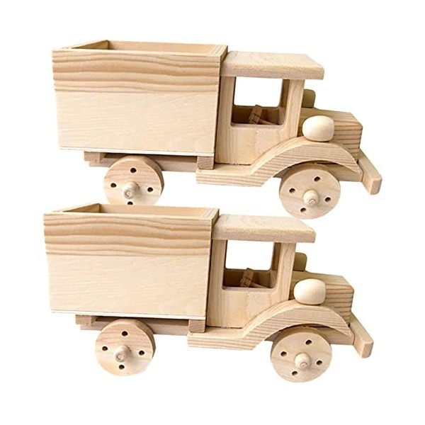Abaodam 2 Ensembles Bricolage Jouet Cheval en Bois 3D Puzzle Assemblée Jouet De Voiture Jouets Bricolage Puzzles pour Enfants