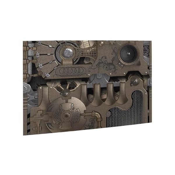 Puzzle Steampunk avec engrenages mécaniques - 500 pièces - Puzzle en bois - Cadeaux pour adultes, famille, mariage, remise de