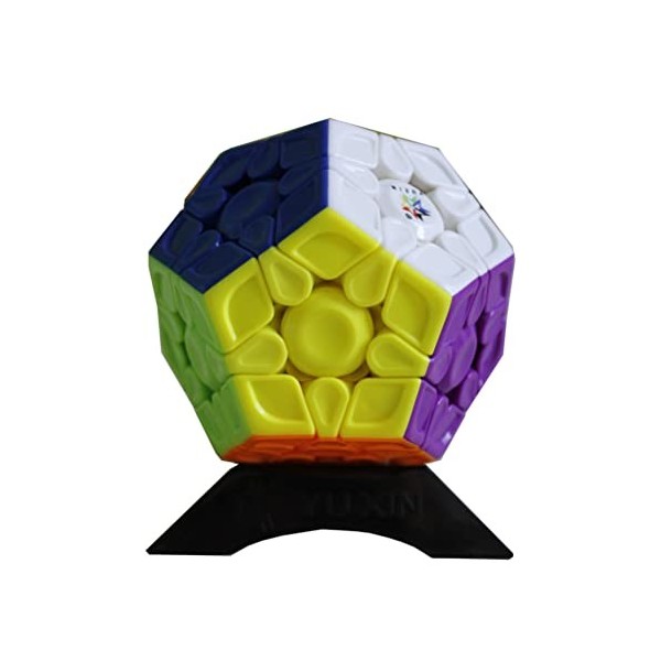 Oostifun OJIN YuXin Little Magic 3x3 Megaminx Dodécaèdre V3 Gris Fond Cube Lisse Puzzle Cube Lisse avec Un Cube Trépied Multi