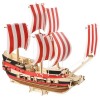 Abaodam 1 Ensemble 3D Voile Puzzle Garçons Anniversaire en Bois Modèle Navire Modèle Pêche Bâtiment Modèle Kit Puzzle Jouets 