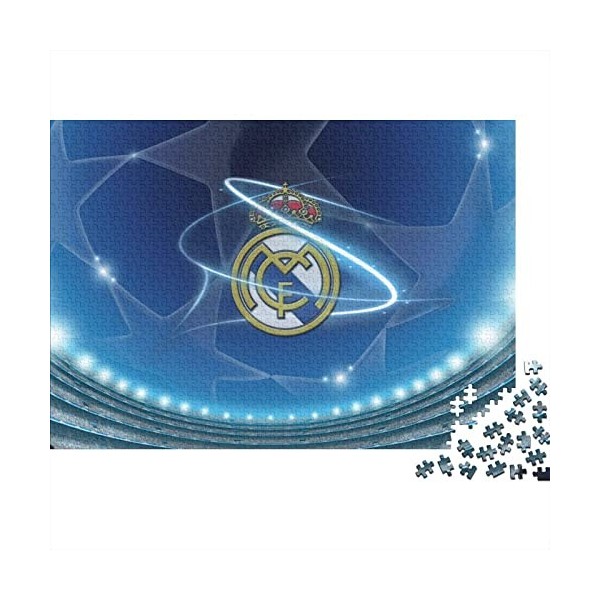 Football Puzzle Adultes 300 Pieces Real Madrid Logo Puzzles Classique Kit De Bricolage Jouet en Bois Cadeau Unique Décor À La