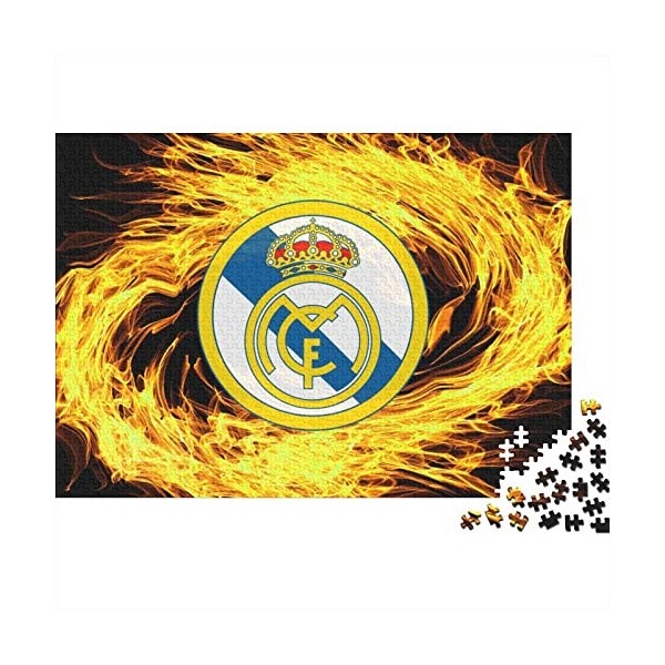 Football Puzzle Adultes 300 Pieces Real Madrid Logo Puzzles Classique Kit De Bricolage Jouet en Bois Cadeau Unique Décor À La