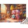 Animaux Mignons Puzzle Adultes 300 Pieces Dessin animé Cochon Puzzles Classique Kit De Bricolage Jouet en Bois Cadeau Unique 