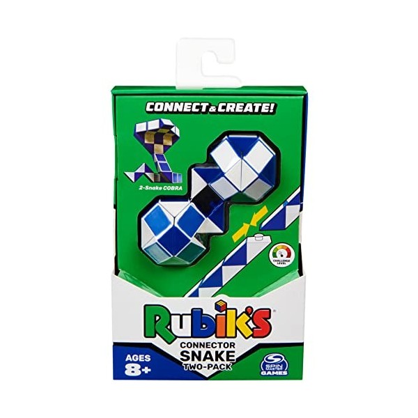 Rubiks Connecteur Serpent - Lot de 2 Cubes de Puzzle 3D pour soulager Le Stress - Idée Cadeau pour Adultes et Enfants à part