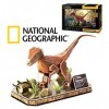 Party town- National Geographic Velociraptor, 3D Enfants 8 Ans, Puzzle, Jouets, Jeux de Dinosaures, 8436598031454