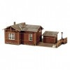 Keranova 296 Clever Paper Collection Puzzle 3D « Buildings Railway Halt », 19,5 x 10,5 x 7 cm, échelle 1/87, Multicolore